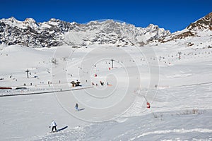 Ski slope in Valtournenche
