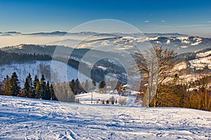 Ski slope of Velka Raca - Oscadnica ski resort