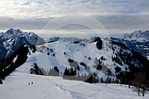 Ski slopes nearby Wagrain and Alpendorf.