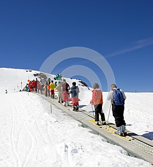 Ski slopes of Pradollano ski resort in Spain