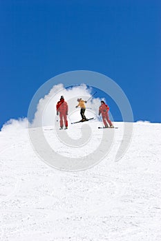 Ski slopes of Pradollano ski resort in Spain