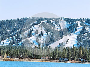 The Ski Slopes At Snow Summit On Big Bear Lake