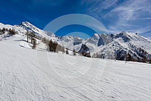 Ski slopes in the Via Lattea