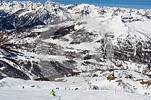 Ski slopes in the Via Lattea