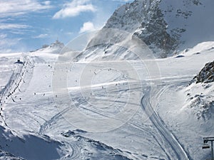 Ski slopes at Zermatt photo