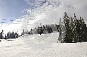 Ski and snowboard slope