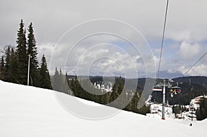 Ski and snowboard slope