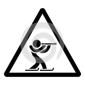 Ski Sports Area Symbol Sign, Vector Illustration, Isolate On White Background Label. EPS10