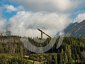 Ski jump at Strbske Pleso, High Tatras.