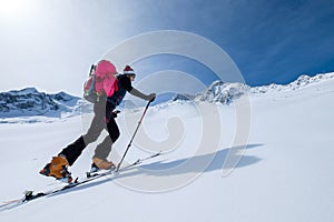 Ski touring ascent