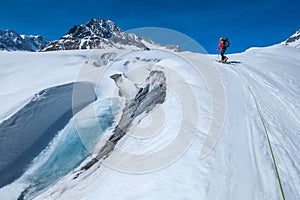 Ski touring glacier trip