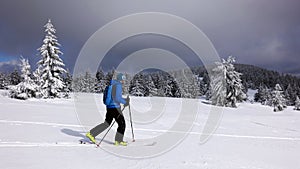 Ski Touring on Kubinska hola, Oravska Magura, Slovakia