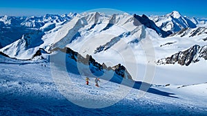 Ski touring in the Swiss Alps