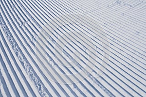 Ski track in snow