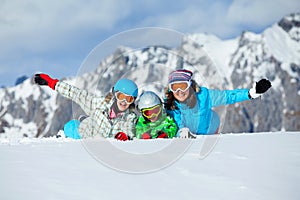 Ski, winter, snow, skiers