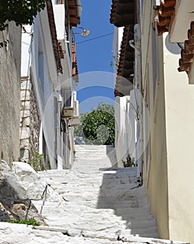 Skiathos Greek Island Street Stairs View