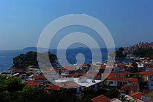 Skiathos port and city, Greece