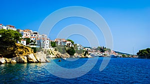 Skiathos town in Skiathos Island, Greece