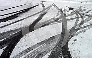 Skid Marks in Snow photo