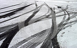 Skid Marks in Snow
