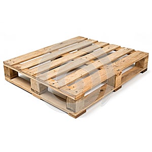 Skid pallet isolated on white background photo