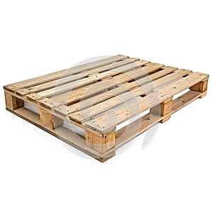 Skid pallet isolated on white background photo