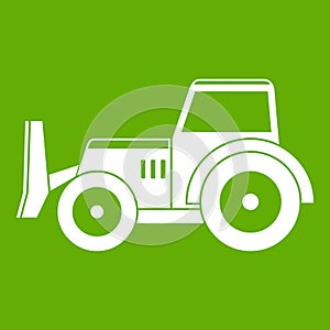Skid steer loader icon green