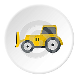 Skid steer loader icon circle