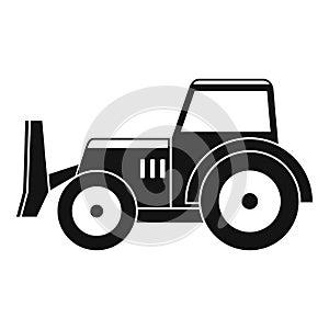 Skid steer loader icon simple