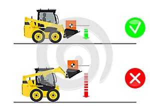 Skid steer loader safety tips.