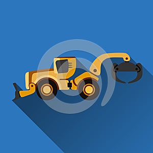 Skidder flat icon