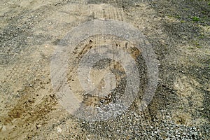 Skidmarks on a building site