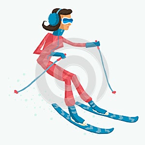 Skier, biathlete, freestyler or mountain-skier at the Olympic games or other winter tournaments.