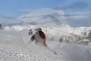 Skier carving