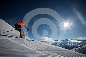 Skier in a curve photo
