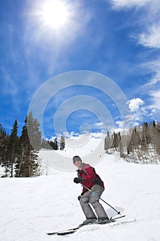 Skier enjoying his Ski Vacation