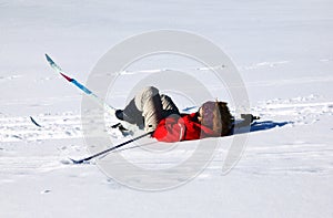 Skier fall