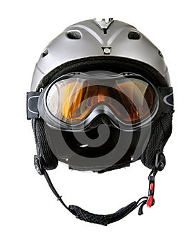 Skier helmet with goggle