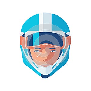 A skier helmet vector illustration