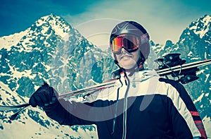 Skier at High Tatras, Slovakia