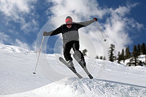 Skier jumping