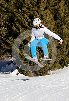 Skier jumping