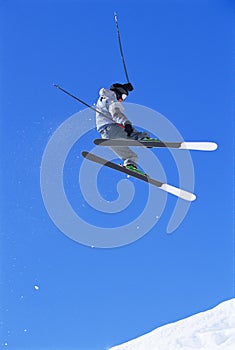 Skier jumping