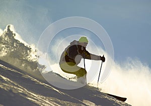 Skier on the mountain
