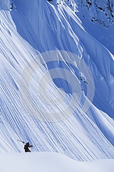 Skier On Mountain Slope