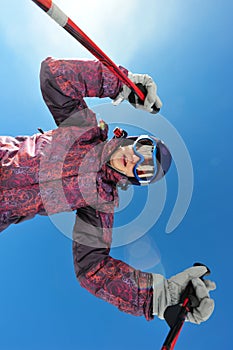 Skier portrait