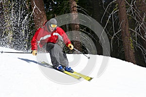 Skier on a slope