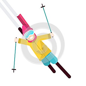 Skier Vector Illustration Isolated