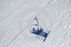 Skiers on a ski lift