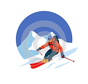 Skiers and snowboarders winter sport activities